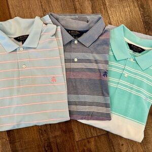 Brooks Brothers Polo Shirt Trio - Light Blue, Navy, Aqua